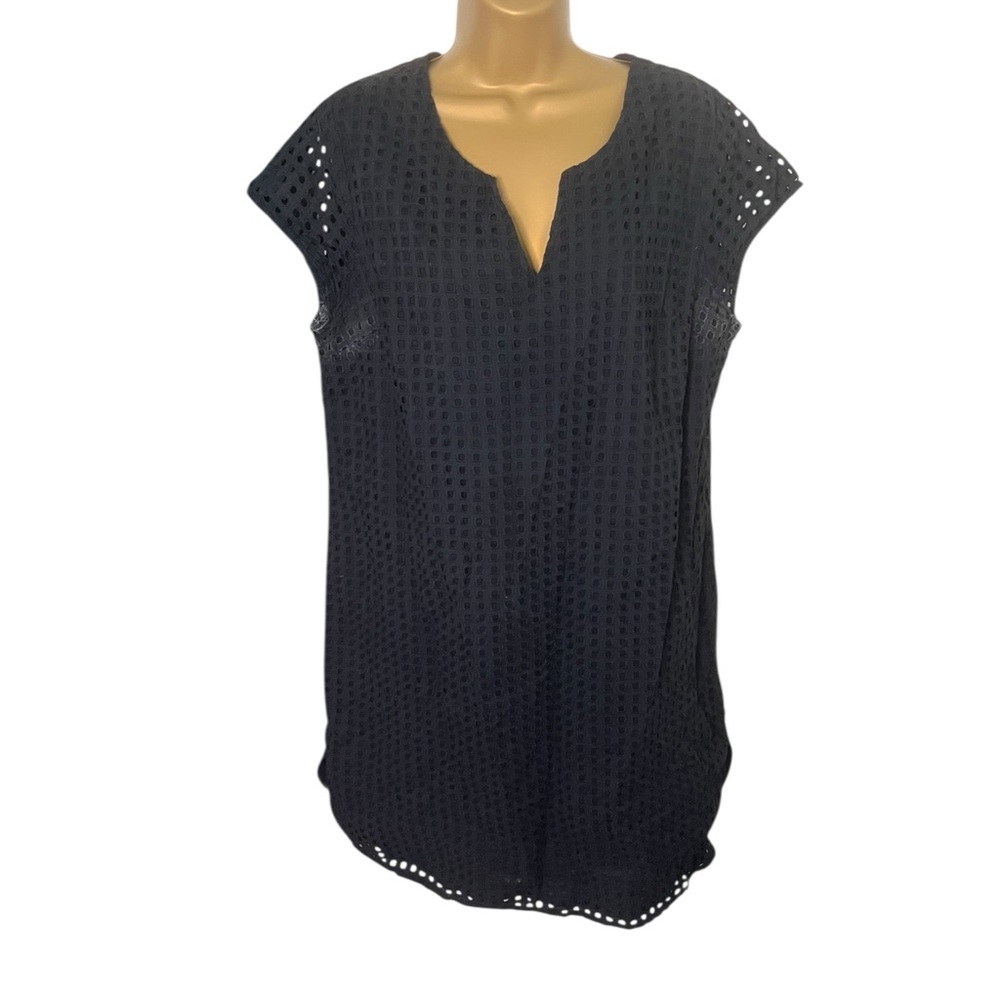 Merona Eyelet Black Dress